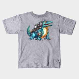 Robot Alligator Kids T-Shirt